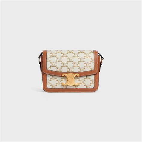 Women's Teen Triomphe Bag in Triomphe Canvas and Calfskin